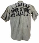1930's circa Mannerchor AC LJ Balas Shoe Store Game Worn Flannel Basbeall Uniform 