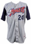 1998 George Hendrick Anaheim Angels Signed Game Worn Road Uniform (MEARS LOA/JSA)