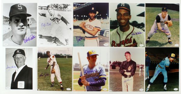 1950s-80s Signed Photo Index Card Collection - Lot of 24 (JSA Hologram)