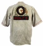 1930's Wolf's My Clothier Game Worn Flannel Baseball Jersey