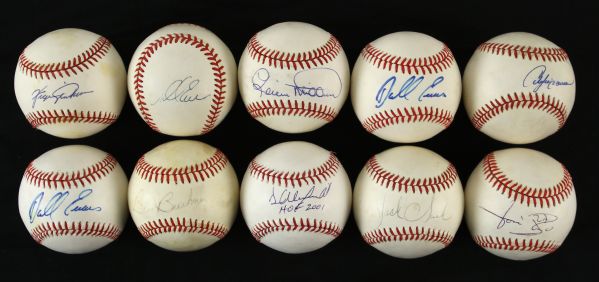 1980-2000s Signed Baseball Collection - Lot of 12 w/ Dave Winfield, Andre Dawson, Red Sox Team Signed & More (JSA)