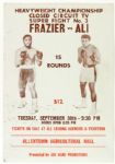 1974 Muhammad Ali Joe Frazier Super Fight No. 3 14" x 20" Closed Circuit Poster