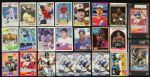 1980-91 Baseball Basketball Football Card Collection - Lot of 23 w/ Favre Stadium Club Rookie, Magic Johnson Fleer Rookie, Frank Thomas Leaf Rookie & More 