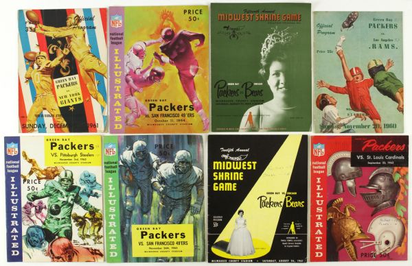 1956-88 Green Bay Packers Milwaukee County Stadium Lambeau Field Football Program Collection (Lot of 135)