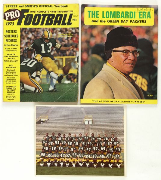 1968-73 Green Bay Packers Photo & Publication Collection - Lot of 3  