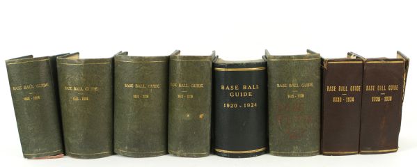 1900-46 Spalding & Reach Baseball Guide Bound Book Collection - Lot of 12