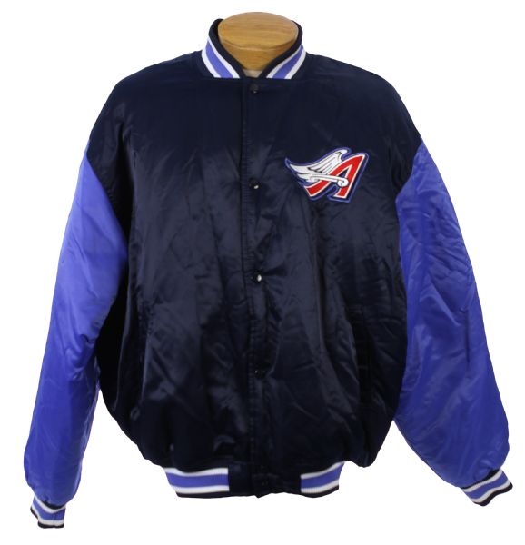 1998 George Hendrick Anaheim Angels Signed Game Worn Lined Satin Jacket (MEARS LOA/JSA)