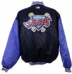 1998 George Hendrick Anaheim Angels Signed Game Worn Lined Satin Jacket (MEARS LOA/JSA)