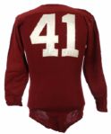 1946-48 circa Wally Dreyer Wisconsin Badgers Game Worn Home Jersey w/ Pants & Stirrups (MEARS LOA)