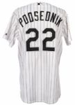 2005 Scott Podsednik Chicago White Sox Signed World Series Home Jersey (MEARS LOA/JSA)