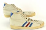 1973-76 circa Sam Lacey Kansas City/Omaha Kings Signed Game Worn Adidas Sneakers (MEARS LOA/JSA)