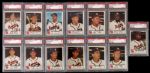 1953 Milwaukee Braves Johnston Cookies Complete Set - All PSA Graded Mathews Spahn (Lot of 25)