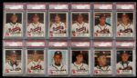 1953 Milwaukee Braves Johnston Cookies Complete Set - All PSA Graded Mathews Spahn (Lot of 25)