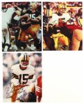 1990s Bart Starr Green Bay Packers Signed 8" x 10" Trading Card Collection - Lot of 3 (JSA)