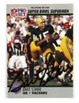 1990's Bart Starr Green Bay Packers Signed 8 x 10 Trading Card Collection - Lot of 3 (JSA)