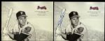 2005 Johnny Logan 8 1/2" x 11" Milwaukee Braves Night Photo w/ 2 Signed - Lot of 12 (JSA)