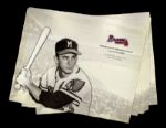 2005 Johnny Logan 8 1/2 x 11 Milwaukee Braves Night Photo w/ 2 Signed - Lot of 12 (JSA)