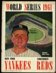 1961 New York Yankees Cincinnati Reds World Series Program