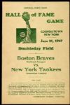 1947 Boston Braves New York Yankees Hall of Fame Scorecard (Unscored)