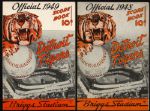 1948-49 Detroit Tigers Scorecards - Lot of 2 (Scored/Unscored)