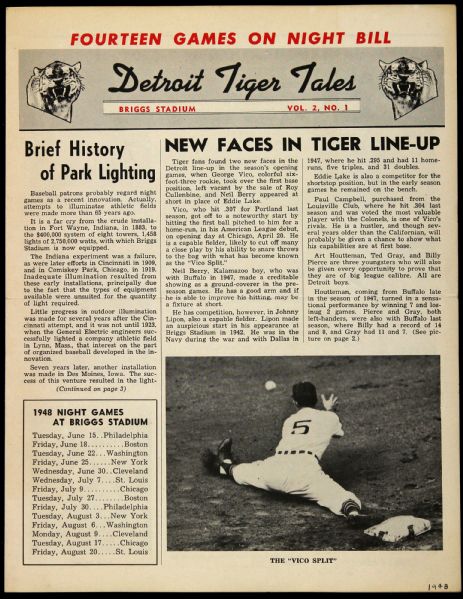 1948 Detroit Tiger Tales Magazine