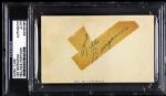 1926-70 Les Bingaman Detroit Lions Signed Index Card Auto (PSA/DNA)