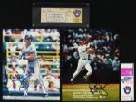 1982-92 Robin Yount Milwaukee Brewers Collection w/ Signed Photos Full Tickets World Series 3,000 Hit Game - Lot of 4 (JSA)