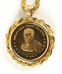 1974 Muhammad Ali Rumble In the Jungle Champion Necklace Given to Angelo Dundee (Angelo Dundee LOA)