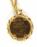 1974 Muhammad Ali Rumble In the Jungle Champion Necklace Given to Angelo Dundee (Angelo Dundee LOA)