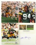 1960's-2000's Football Memorabilia Collection - Lot of 17 w/ Signed Photos, Coke All Star Bottle Caps, Publications & More (JSA)