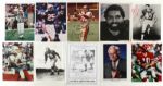 1940s-90s Football Signed Photo Collection - Lot of 79 w/ Joe Theismann, Franco Harris, Bobby Bowden  & More (JSA)