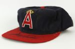 1985-87 George Hendrick California Angels Signed Game Worn Cap (MEARS LOA/JSA)