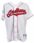1996 Greg Swindell Cleveland Indians Game Worn Home Jersey w/ 95 Champions Patch (MEARS LOA)