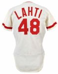 1982 Jeff Lahti Cincinnati Reds Spring Training Worn Home Jersey (MEARS LOA)