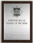 1987 (April 20-26) Andre Dawson Chicago Cubs National League Player of the Week Award Plaque (MEARS LOA) MVP Season