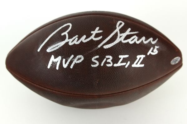 2000s Bart Starr Green Bay Packers Signed & Inscribed Football (JSA/Tri Star Hologram)