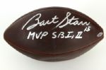 2000s Bart Starr Green Bay Packers Signed & Inscribed Football (JSA/Tri Star Hologram)
