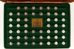 1976 Franklin Mint Pro Football Immortals Mini Coin Collection w/ 50 Coins & Display Box