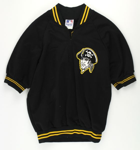 1985 Tim Foli Pittsburgh Pirates Game Worn Batting Practice Half Zip Pullover (MEARS LOA)