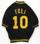 1985 Tim Foli Pittsburgh Pirates Game Worn Batting Practice Half Zip Pullover (MEARS LOA)
