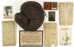 1880s-90s Robert "Gamey" Westlake Baseball Memorabilia Collection - Lot of 9 w/ Canton Repository Summary Card from Cy Young No Hitter