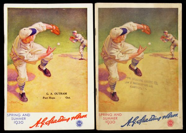 1930 A.G. Spalding Bros. 6" x 8 1/4" Spring and Summer Catalogue Collection (Lot of 2)