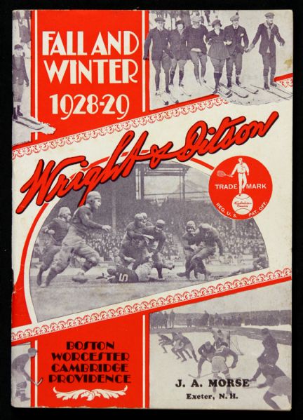 1928-29 Wright and Ditson 5 1/2" x 7 7/8" Sporting Goods Catalogue
