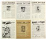 1940-48 New York Giants Jottings Newsletters (Lot of 6)