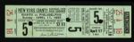 1955 New York Giants Philadelphia Phillies 6 1/4" Full Ticket - Polo Grounds