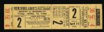 1955 New York Giants Brooklyn Dodgers 1 5/8" x 6 1/2" Full Baseball Ticket - Polo Grounds
