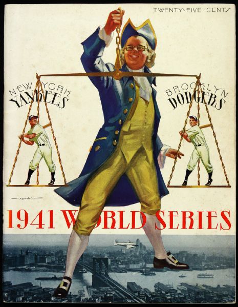 1941 Brooklyn Dodgers New York Yankees World Series Program