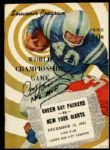 1961 Green Bay Packers New York Giants w/ Paul Hornung Signature (JSA)