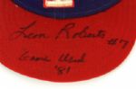 1981 Leon Roberts Texas Rangers Signed Game Worn Cap (MEARS LOA/JSA)