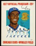1977 Ernie Banks Chicago Cubs Signed 8" x 10" Scorecard (JSA Basic Certificate)